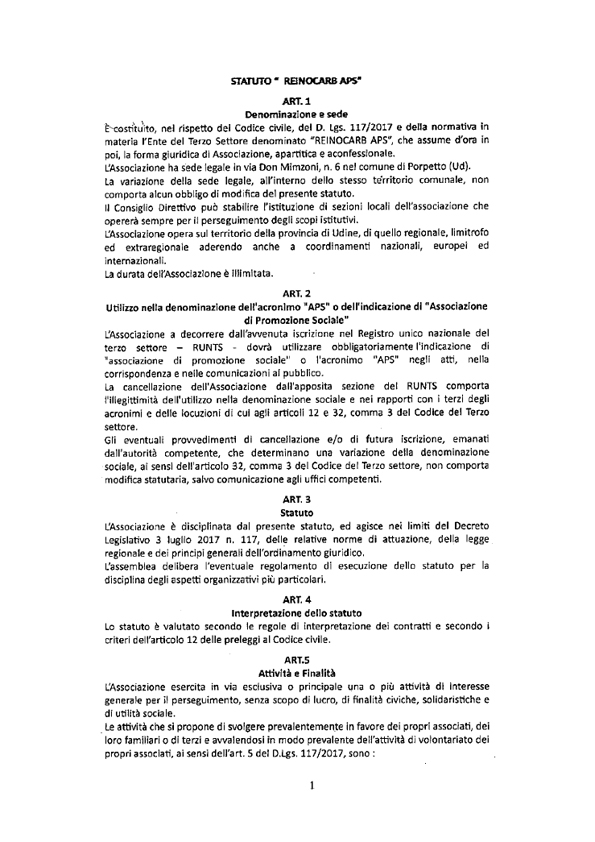 statuto reinocarb 1